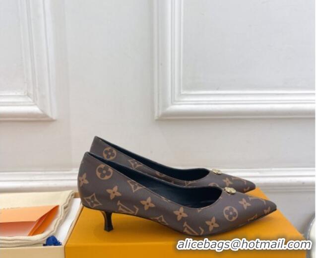 Fashion Louis Vuitton Stellar Pumps 4cm in Monogram Canvas 127012