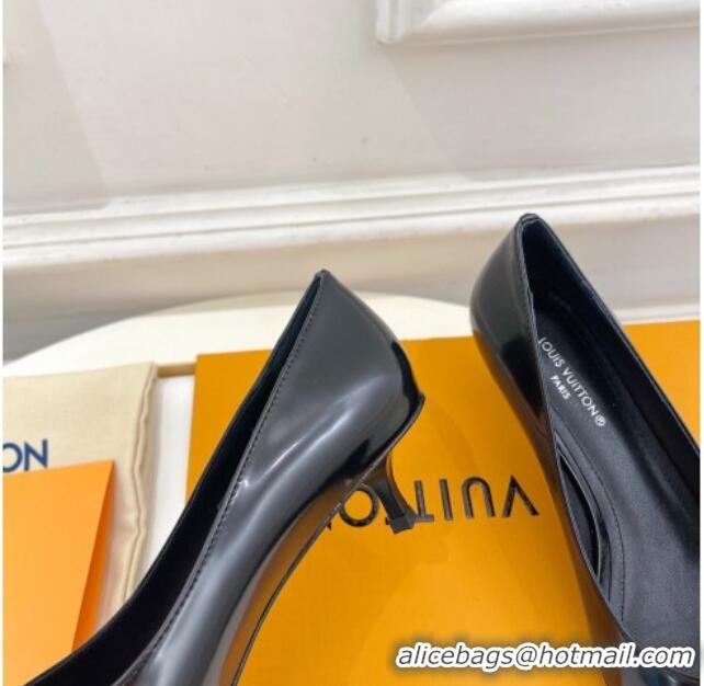 Best Product Louis Vuitton Stellar Pumps 4cm in Glazed Calf Leather Black 127013