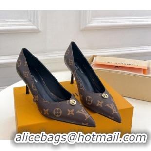 Top Grade Louis Vuitton Stellar Pumps 7cm in Monogram Canvas 127020