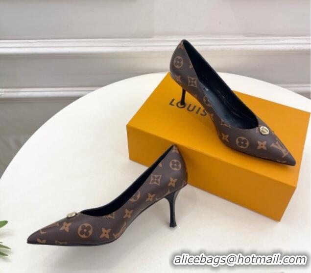 Top Grade Louis Vuitton Stellar Pumps 7cm in Monogram Canvas 127020