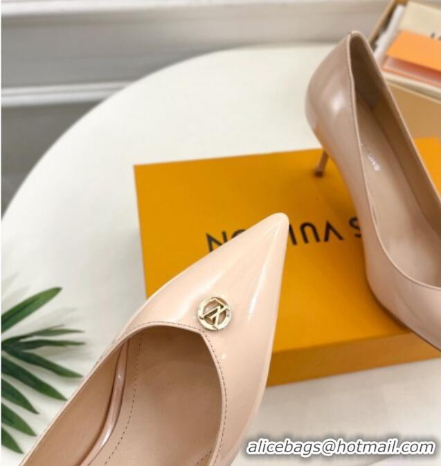 Best Grade Louis Vuitton Stellar Pumps 7cm in Patent Calf Leather Nude 127021