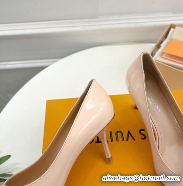 Best Grade Louis Vuitton Stellar Pumps 7cm in Patent Calf Leather Nude 127021