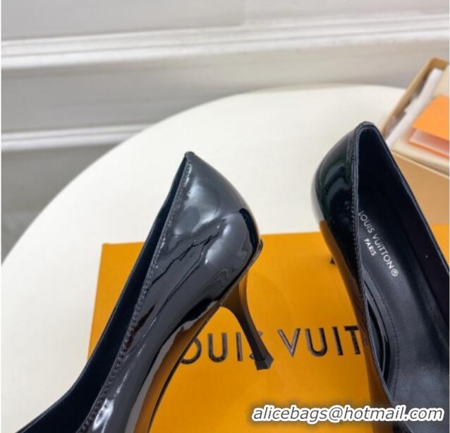 Low Cost Louis Vuitton Stellar Pumps 7cm in Patent Calf Leather Black 127023