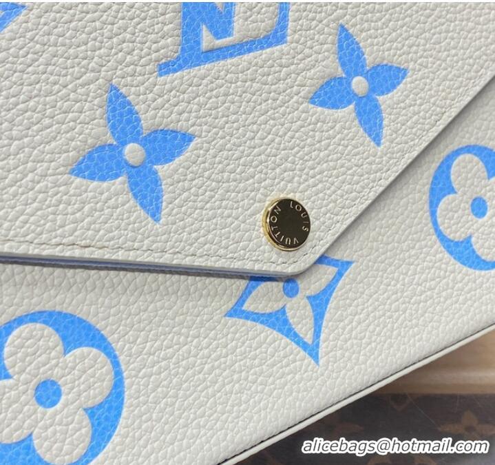 Buy Fashionable Louis Vuitton Felicie Pochette M83025 Latte White& Candy Blue