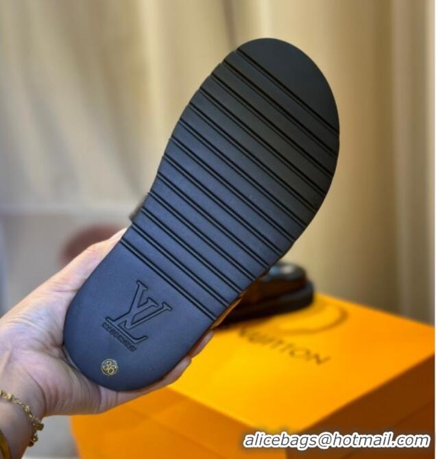 Grade Quality Louis Vuitton LV Sunset Flat Comfort Sandals in Patent Monogram Canvas 0127031