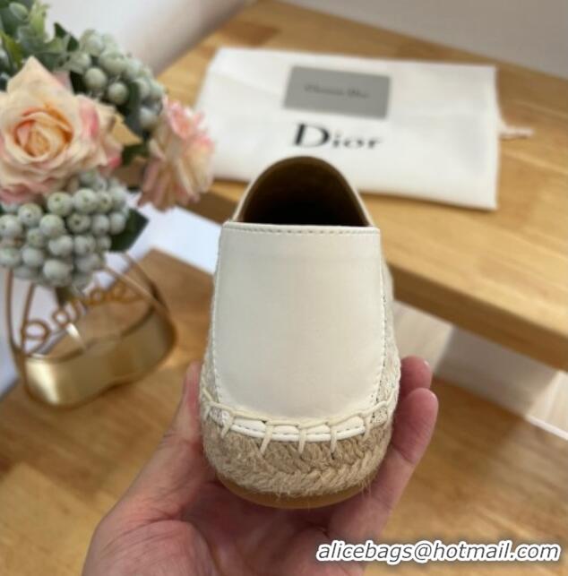 Pretty Style Dior Flat Espadrilles in Denim Embroidery Grey 125088