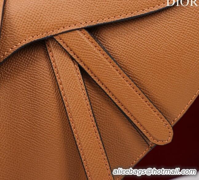 Super Quality Dior Mini/Medium Saddle Bag with Strap in Grained Calfskin M0455C Brown 2023