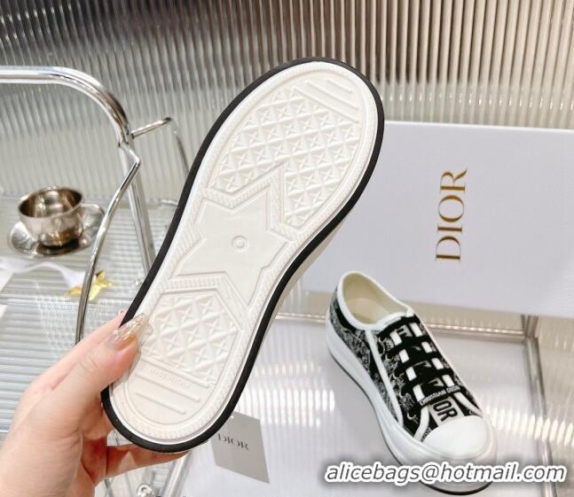 Low Price Dior Walk'n'Dior Platform Sneakers in Black Toile de Jouy Embroidered Cotton 0126017