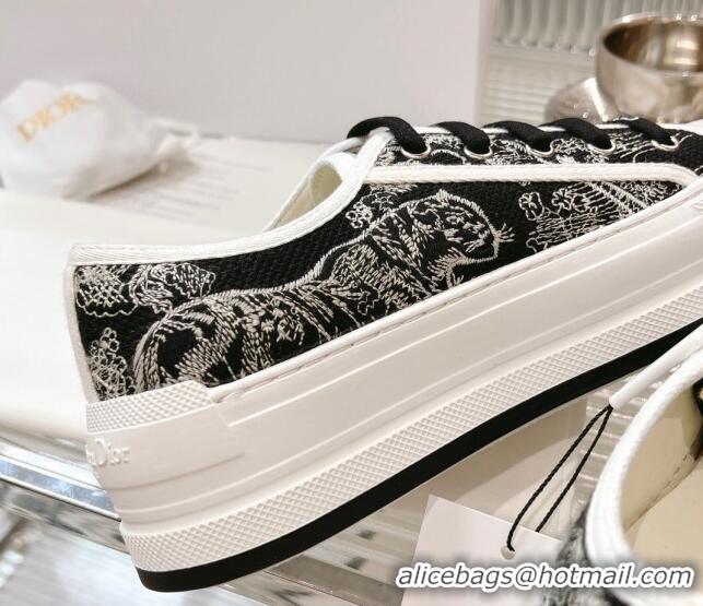 Low Price Dior Walk'n'Dior Platform Sneakers in Black Toile de Jouy Embroidered Cotton 0126017