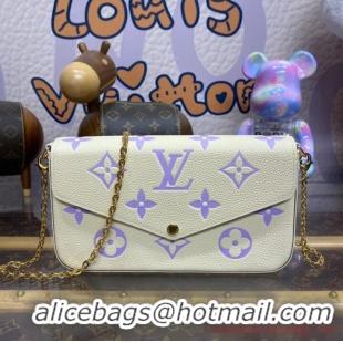 Buy Inexpensive Louis Vuitton Felicie Pochette M83025 Bubble Tea Mauve