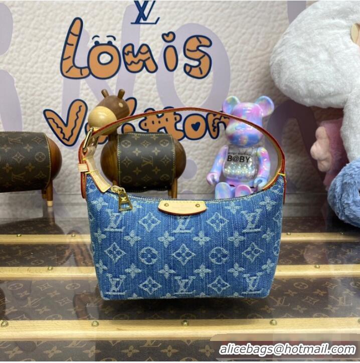 Traditional Discount Louis Vuitton Hills Pochette M82949 Denim Blue