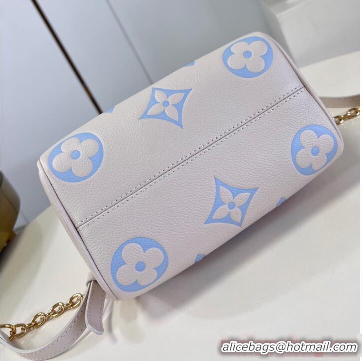 Famous Brand Louis Vuitton Speedy Bandouliere 20 M46397 Beige&Light blue