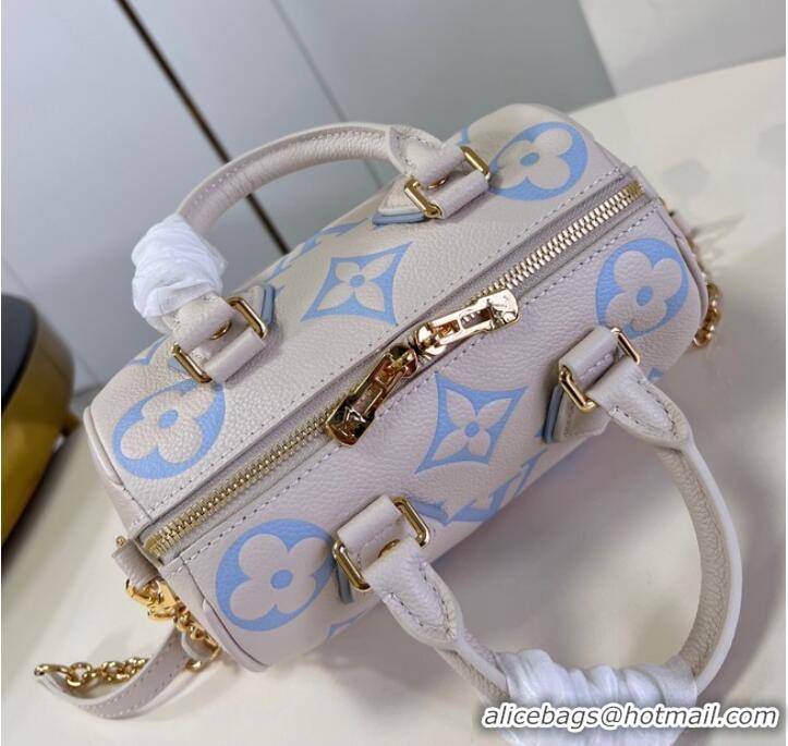 Famous Brand Louis Vuitton Speedy Bandouliere 20 M46397 Beige&Light blue