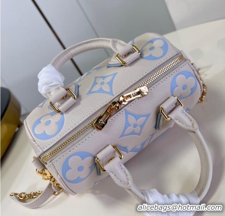 Famous Brand Louis Vuitton Speedy Bandouliere 20 M46397 Beige&Light blue