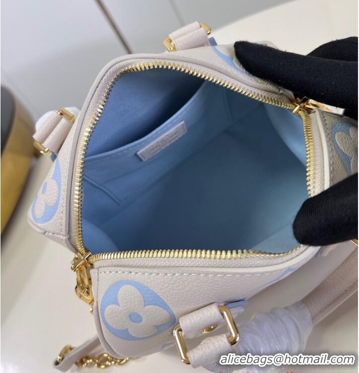 Famous Brand Louis Vuitton Speedy Bandouliere 20 M46397 Beige&Light blue