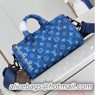 Well Crafted Louis Vuitton Keepall Bandouliere 25 M46803 Atlantic Blue