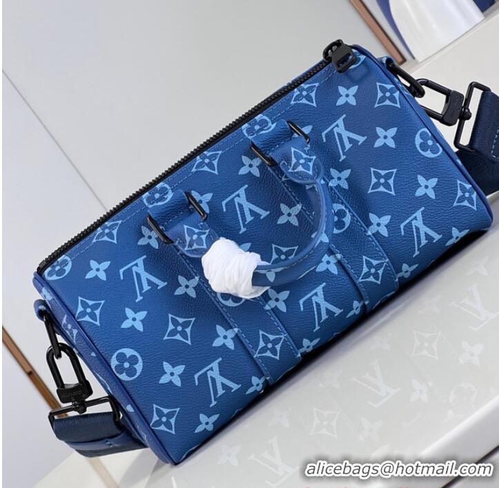 Well Crafted Louis Vuitton Keepall Bandouliere 25 M46803 Atlantic Blue