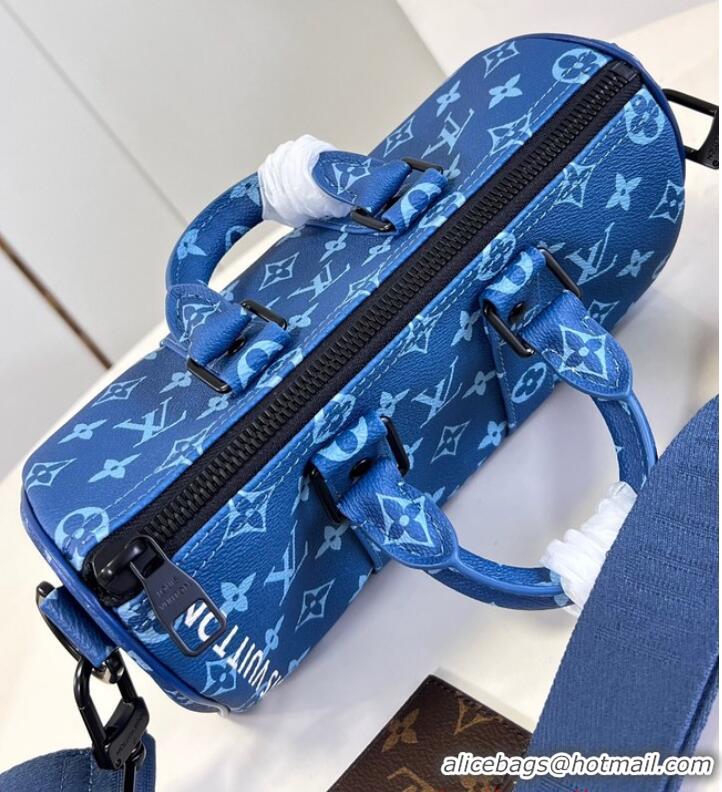 Well Crafted Louis Vuitton Keepall Bandouliere 25 M46803 Atlantic Blue