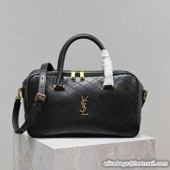 Super Quality Yves Saint Laurent LYIA DUFFLE IN QUILTED LAMBSKIN 766785 Black