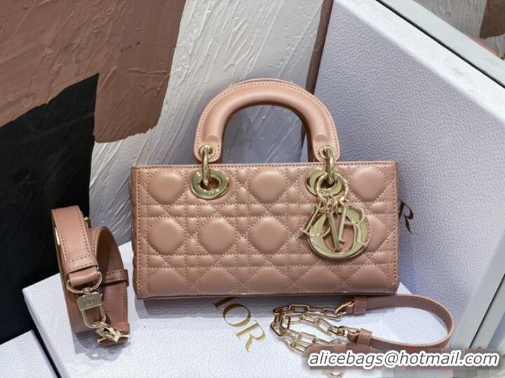 Reasonable Price Dior Small Lady D-Joy Bag Dark Pink Cannage Lambskin M0613