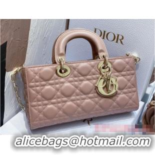 Top Quality Dior Medium Lady D-Joy Bag Cannage Lambskin M0540O dark pink