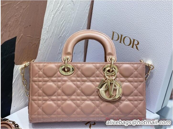 Top Quality Dior Medium Lady D-Joy Bag Cannage Lambskin M0540O dark pink