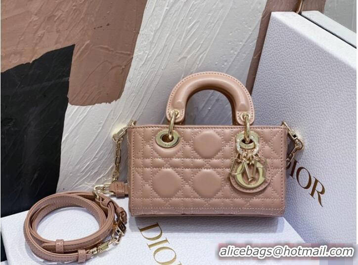 Best Price Dior mini Lady D-Joy Bag Cannage Lambskin 9230 pink