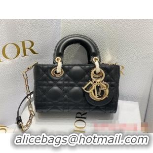 Classic Promotional Dior mini Lady D-Joy Bag Cannage Lambskin 9230 black