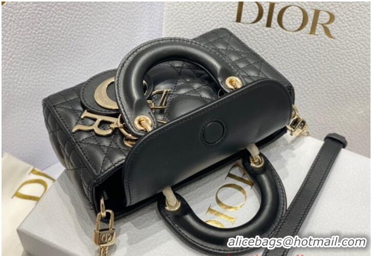 Classic Promotional Dior mini Lady D-Joy Bag Cannage Lambskin 9230 black