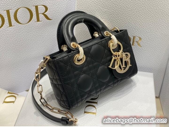 Classic Promotional Dior mini Lady D-Joy Bag Cannage Lambskin 9230 black