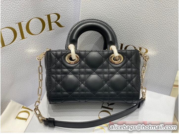 Classic Promotional Dior mini Lady D-Joy Bag Cannage Lambskin 9230 black