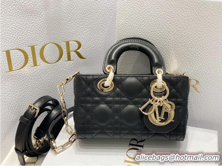 Classic Promotional Dior mini Lady D-Joy Bag Cannage Lambskin 9230 black