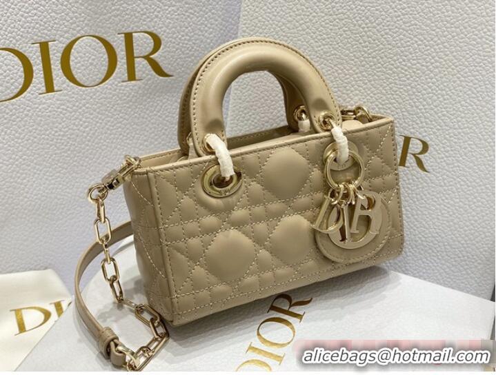 Reasonable Price Dior mini Lady D-Joy Bag Cannage Lambskin 9230 Apricot