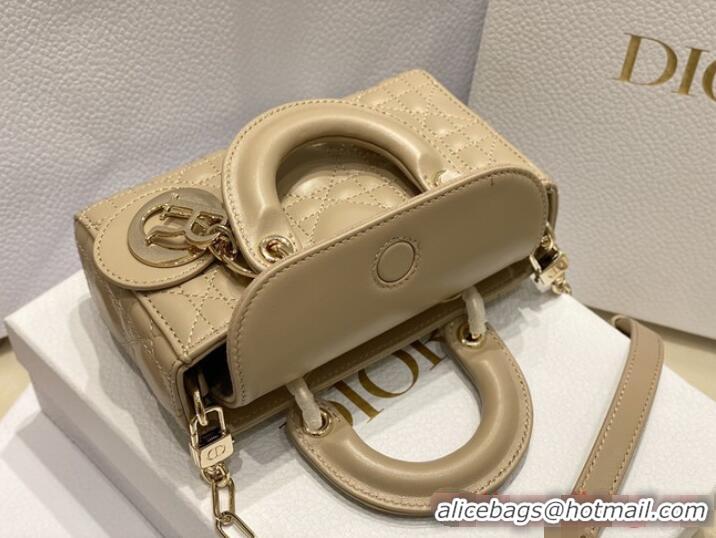 Reasonable Price Dior mini Lady D-Joy Bag Cannage Lambskin 9230 Apricot