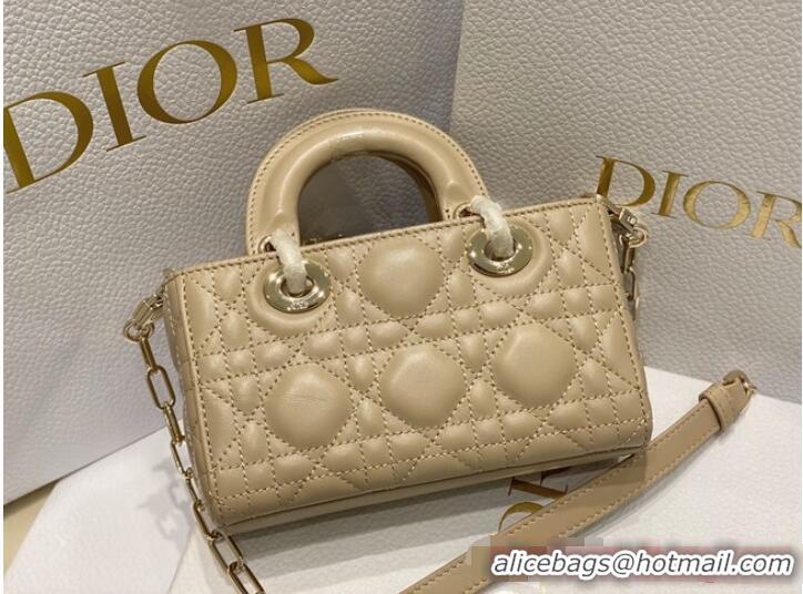 Reasonable Price Dior mini Lady D-Joy Bag Cannage Lambskin 9230 Apricot