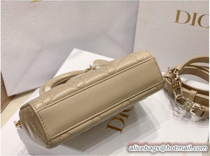 Reasonable Price Dior mini Lady D-Joy Bag Cannage Lambskin 9230 Apricot