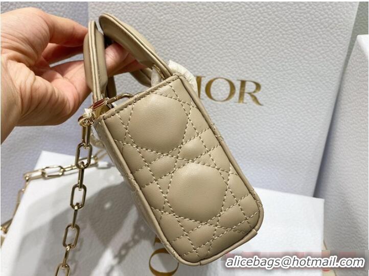 Reasonable Price Dior mini Lady D-Joy Bag Cannage Lambskin 9230 Apricot