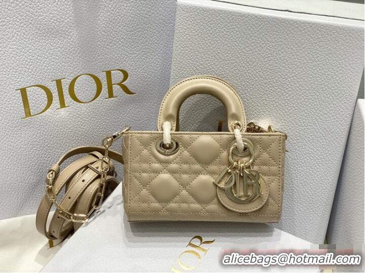 Reasonable Price Dior mini Lady D-Joy Bag Cannage Lambskin 9230 Apricot