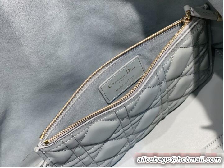 Super Quality Medium Dior Toujours Bag Stone Gray Macrocannage Calfskin M2821O