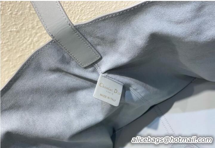 Super Quality Medium Dior Toujours Bag Stone Gray Macrocannage Calfskin M2821O