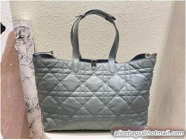 Super Quality Medium Dior Toujours Bag Stone Gray Macrocannage Calfskin M2821O