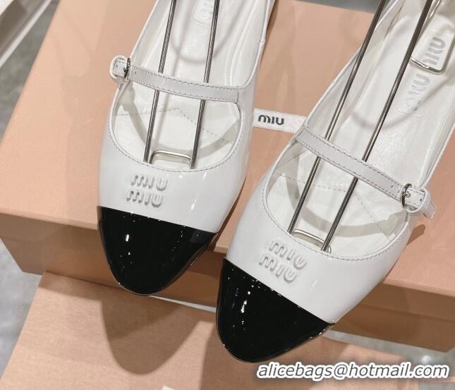 Good Quality Miu Miu Mordoré patent leather pumps 3.5cm White 104121