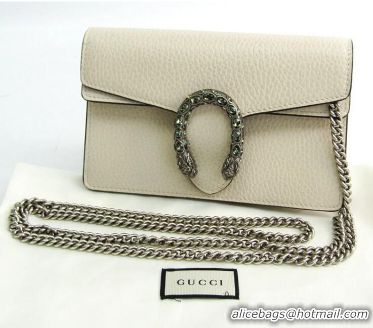 Low Price Gucci Dionysus Leather Supreme Super Mini Bag 476432 White