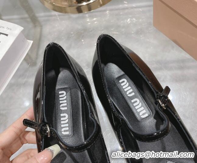 Perfect Miu Miu patent leather mary jane pumps 3.5cm Black 104124