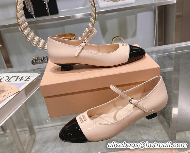 Purchase Miu Miu patent leather mary janes pumps 3.5cm Nude Pink 104128