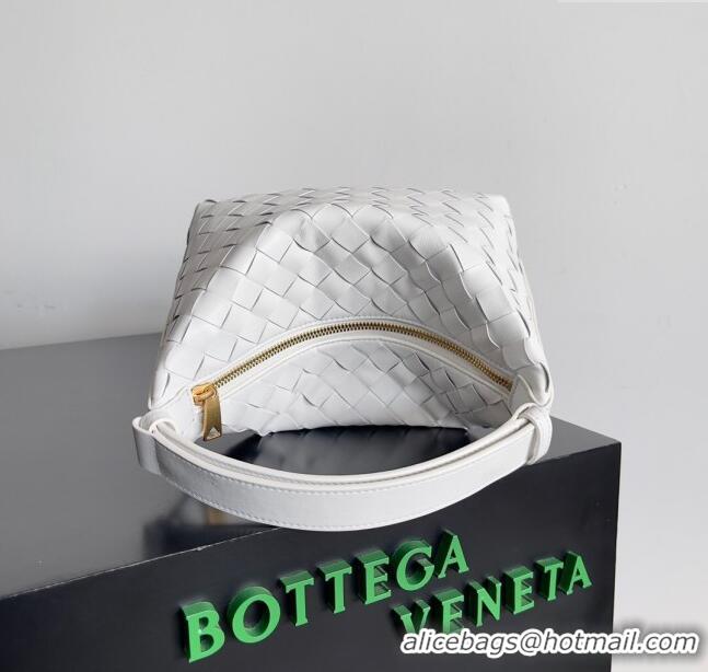 Super Quality Bottega Veneta Mini Wallace Shoulder Bag in Intrecciato Soft Calfskin Leather 754443 White 2024