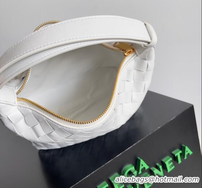 Super Quality Bottega Veneta Mini Wallace Shoulder Bag in Intrecciato Soft Calfskin Leather 754443 White 2024