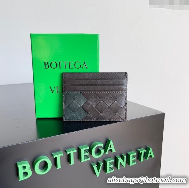 Affordable Price Bottega Veneta Intrecciato Credit Card Case 749449 Greem/Chocolate 2024