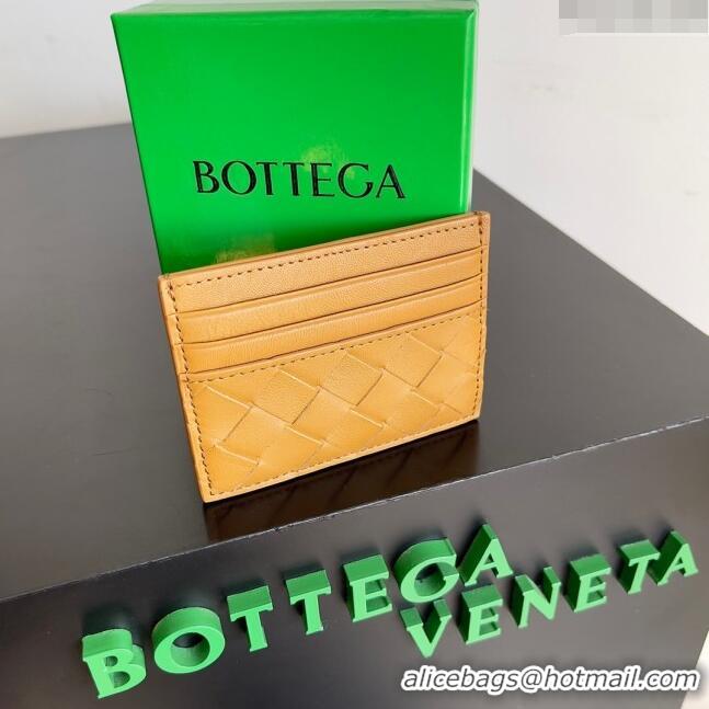 Well Crafted Bottega Veneta Intrecciato Credit Card Case 749449 Ginger 2024