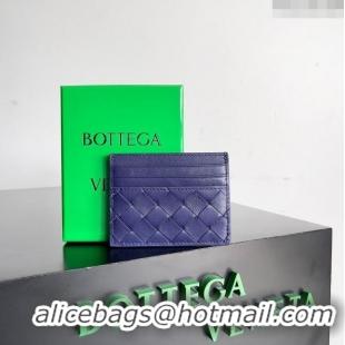 Pretty Style Bottega Veneta Intrecciato Credit Card Case 749449 Royal Blue 2024